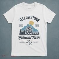 Vintage Retro Yellowstone National Park Hiking T-Shirt thumb 5