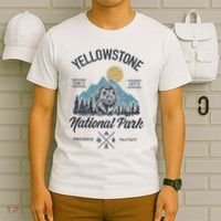 Vintage Retro Yellowstone National Park Hiking T-Shirt thumb 6