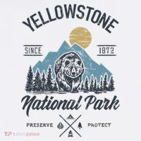 Vintage Retro Yellowstone National Park Hiking T-Shirt thumb 7