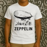 Vintage Retro Zeppelin Dirigible Airship Sketch T-Shirt thumb 3