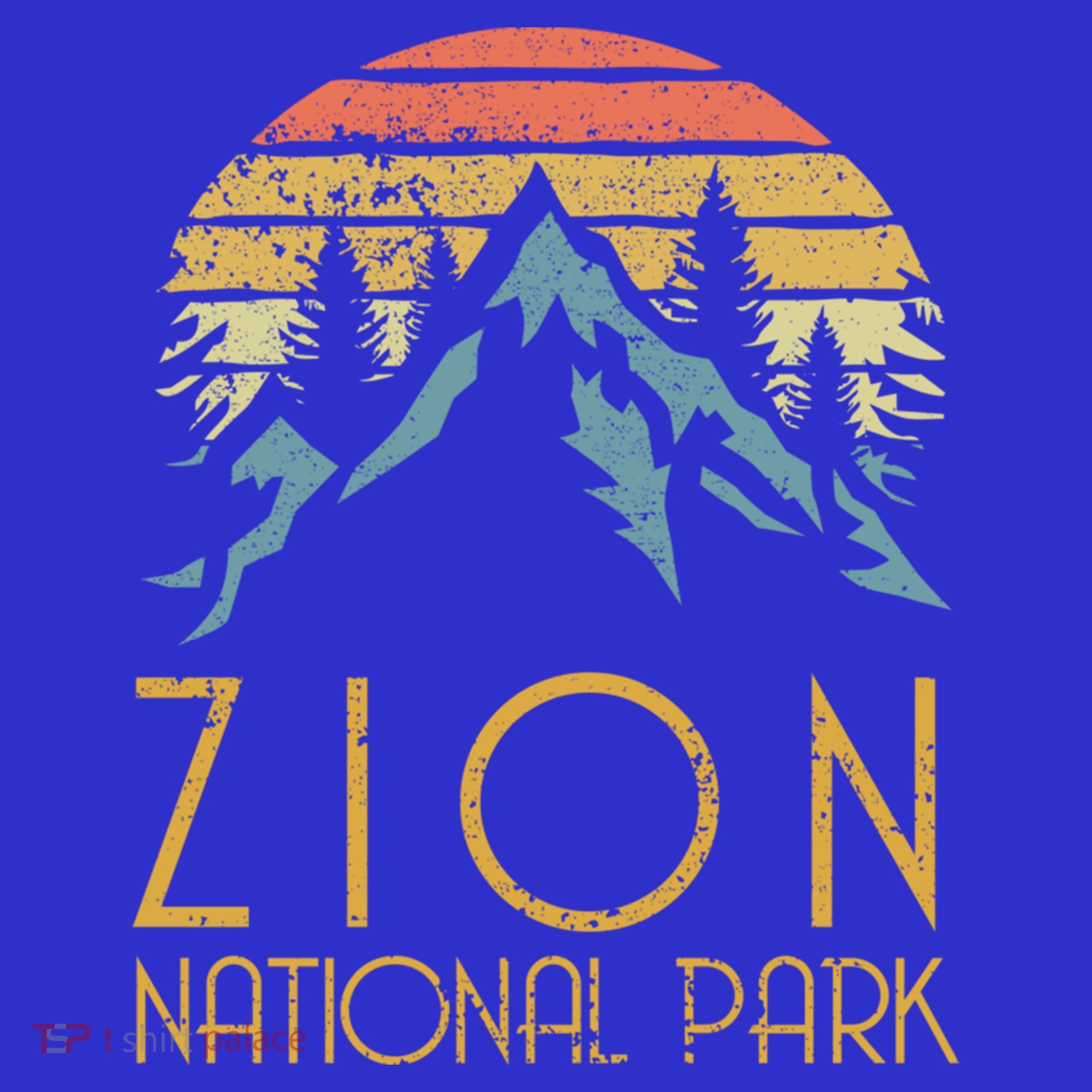 Vintage Retro Zion National Park Utah Funny Gift T-Shirt