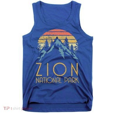 Vintage Retro Zion National Park Utah Sweagift Tank Top