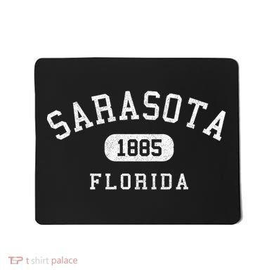 Vintage Sarasota 1885 Florida Varsity Arched Text Souvenir Mousepad