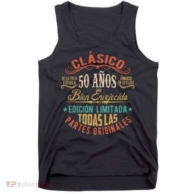 Vintage Style 50th Birthday With Phrase In Spanish Tank Top