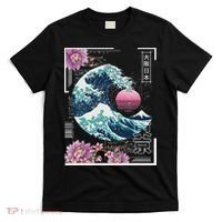Vaporwave Synthwave 80's Japan Japanese Great Wave Tokyo 80s T-Shirt thumb 0