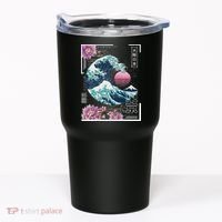 Vaporwave Synthwave 80's Japan Japanese Great Wave Tokyo 80s Tumbler thumb 0