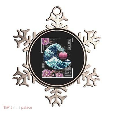 Vaporwave Synthwave 80's Japan Japanese Great Wave Tokyo 80s Ornament