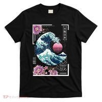 Vaporwave Synthwave 80's Japan Japanese Great Wave Tokyo 80s T-Shirt thumb 0
