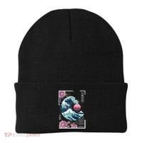 Vaporwave Synthwave 80's Japan Japanese Great Wave Tokyo 80s Beanie thumb 0