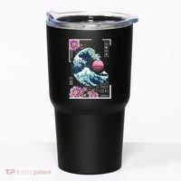 Vaporwave Synthwave 80's Japan Japanese Great Wave Tokyo 80s Tumbler thumb 0