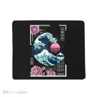 Vaporwave Synthwave 80's Japan Japanese Great Wave Tokyo 80s Mousepad thumb 0