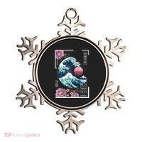 Vaporwave Synthwave 80's Japan Japanese Great Wave Tokyo 80s Ornament thumb 0