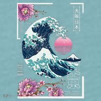 Vaporwave Synthwave 80's Japan Japanese Great Wave Tokyo 80s Sueded Cloud Jersey T-Shirt thumb 2