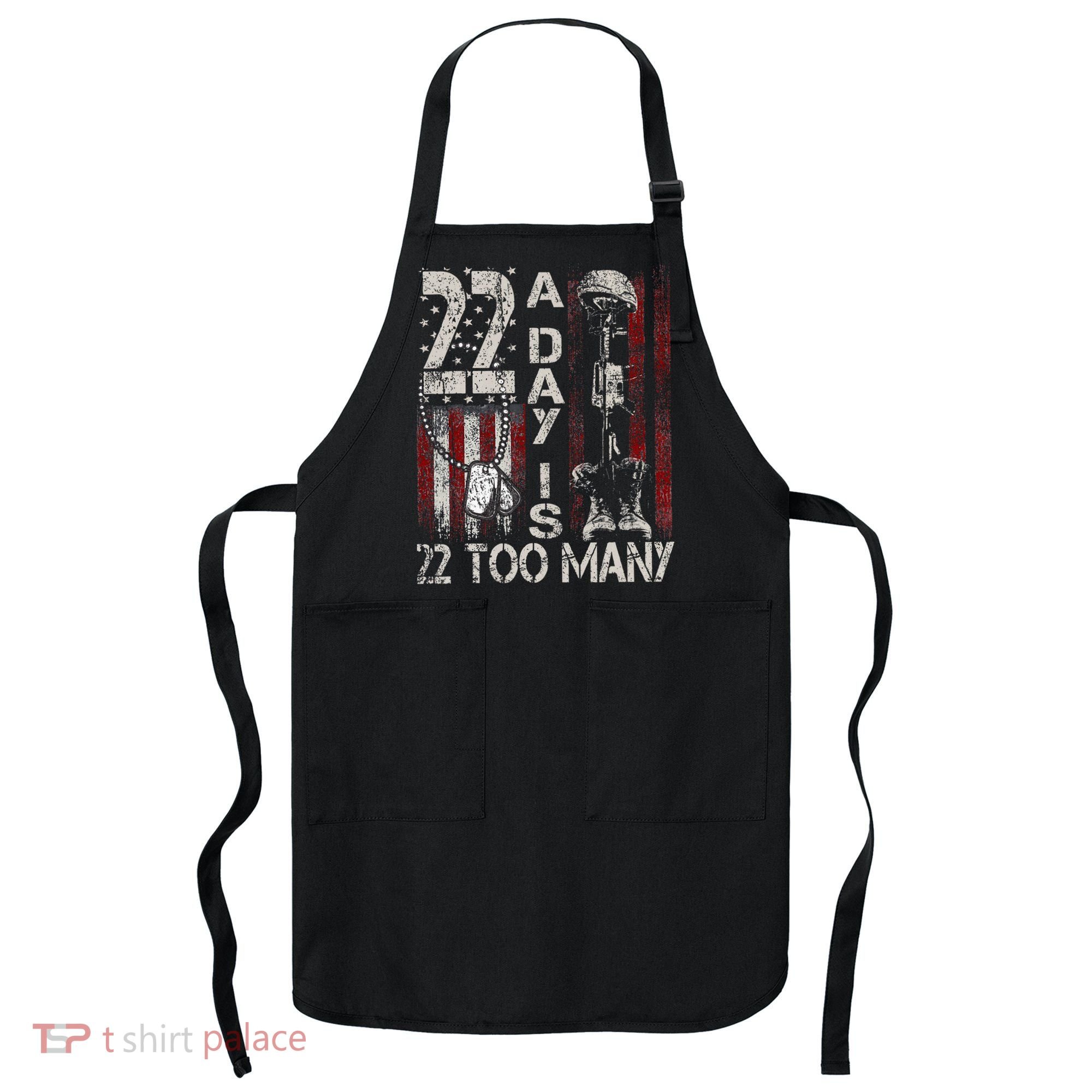 Veteran Suicide Awareness Ribbon 22 A Day Is 22 Too Many Apron