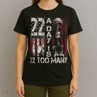 Veteran Suicide Awareness Ribbon 22 A Day Is 22 Too Many T-Shirt thumb 4
