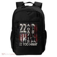 Veteran Suicide Awareness Ribbon 22 A Day Is 22 Too Many Backpack thumb 0