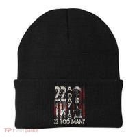 Veteran Suicide Awareness Ribbon 22 A Day Is 22 Too Many Beanie thumb 0