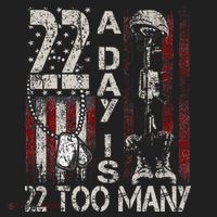 Veteran Suicide Awareness Ribbon 22 A Day Is 22 Too Many Beanie thumb 2