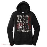 Veteran Suicide Awareness Ribbon 22 A Day Is 22 Too Many Women's Hoodie thumb 0