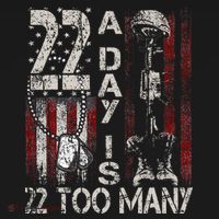 Veteran Suicide Awareness Ribbon 22 A Day Is 22 Too Many Women's Hoodie thumb 2