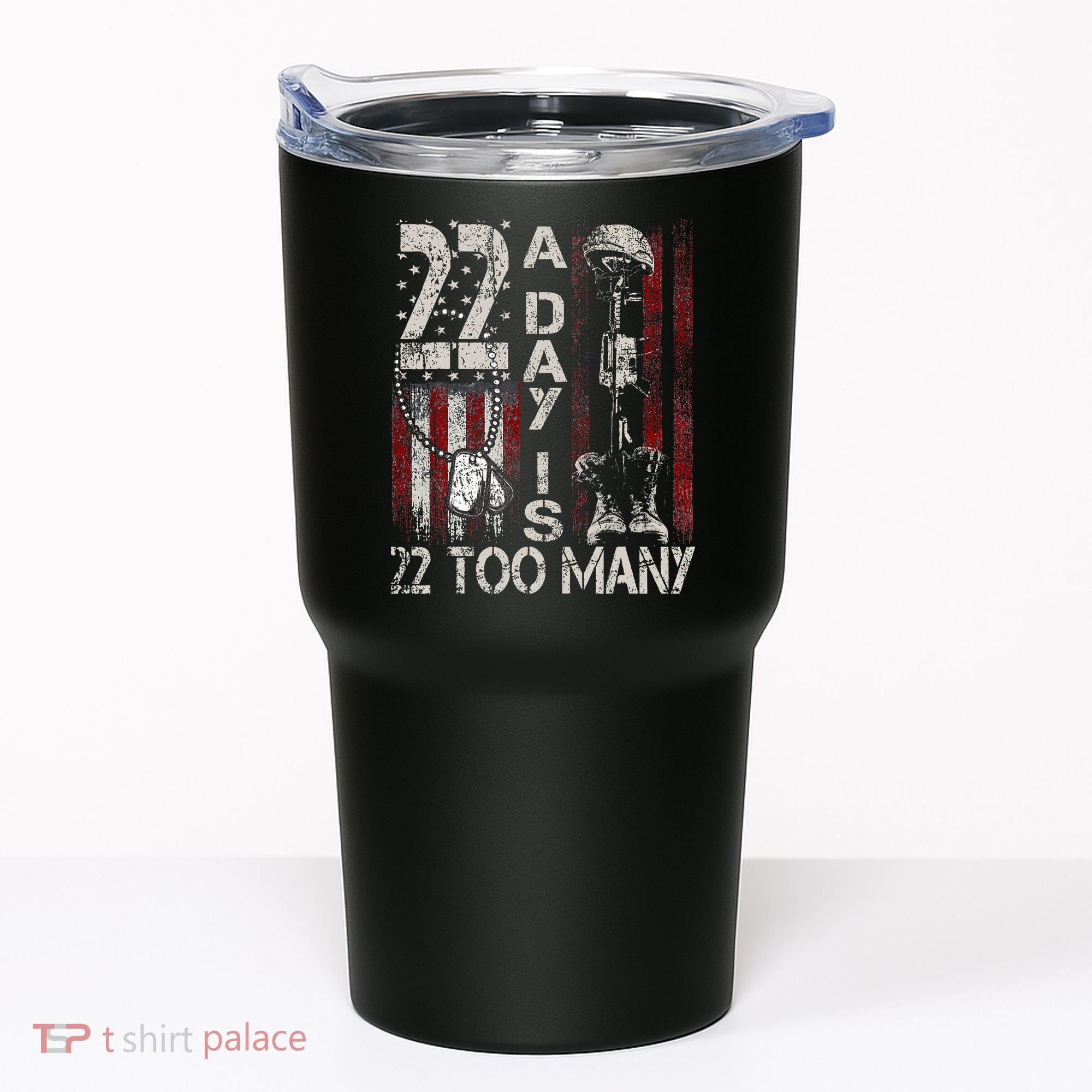 Veteran Suicide Awareness Ribbon 22 A Day Is 22 Too Many Tumbler