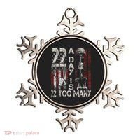 Veteran Suicide Awareness Ribbon 22 A Day Is 22 Too Many Ornament thumb 0