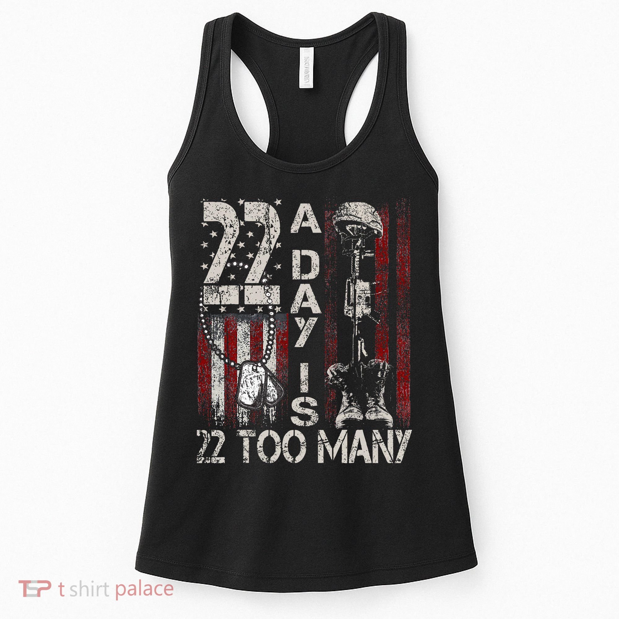 Veteran Suicide Awareness Ribbon 22 A Day Is 22 Too Many Women's Tank Top