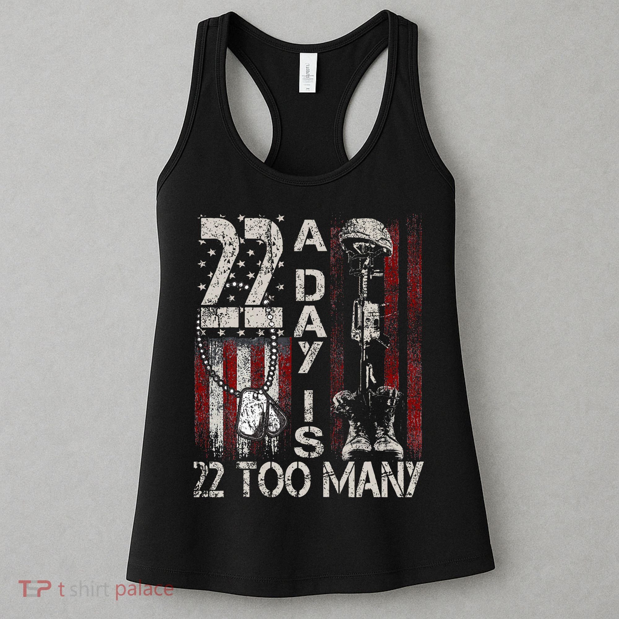 Veteran Suicide Awareness Ribbon 22 A Day Is 22 Too Many Women's Tank Top