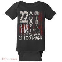 Veteran Suicide Awareness Ribbon 22 A Day Is 22 Too Many Baby Bodysuit thumb 0