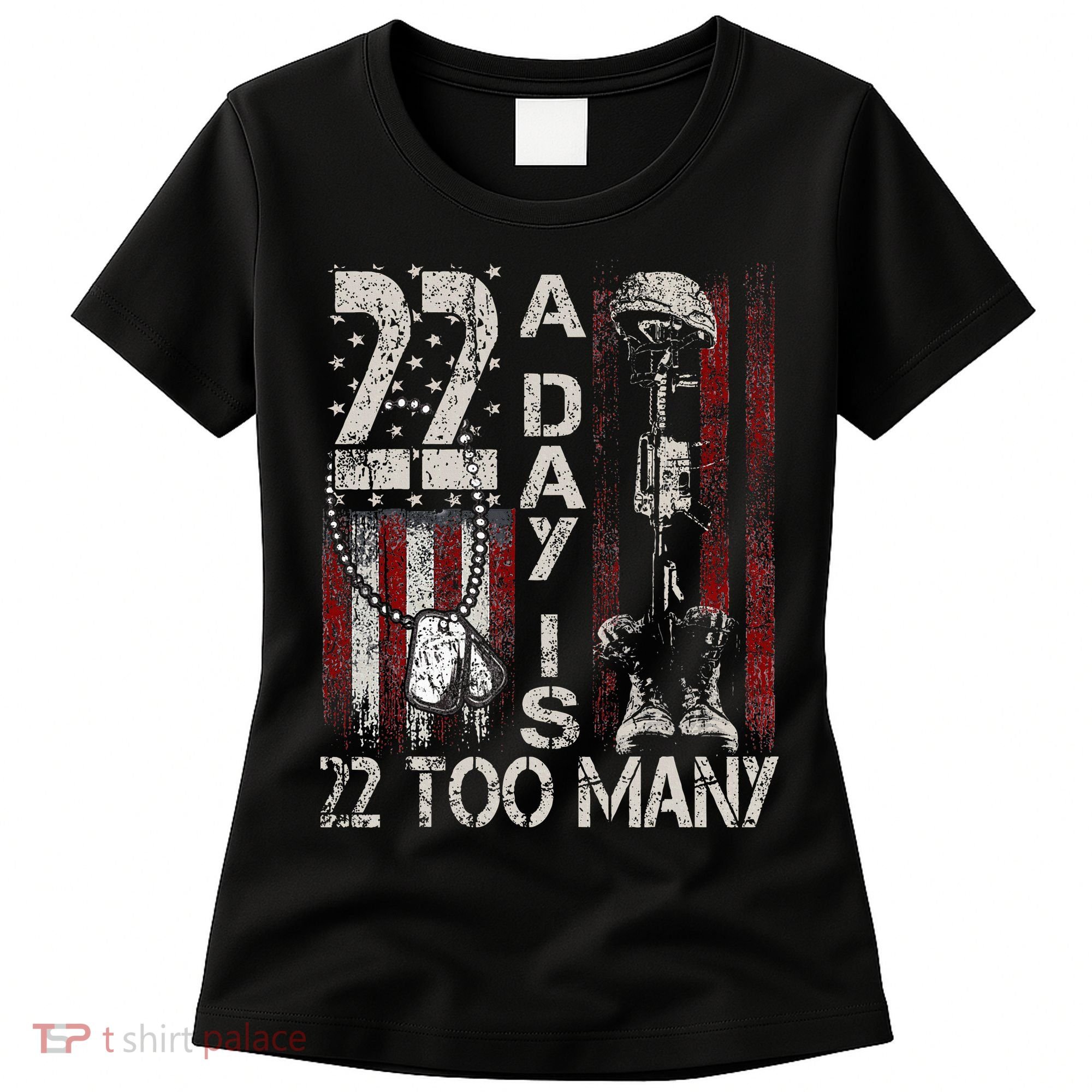 Veteran Suicide Awareness Ribbon 22 A Day Is 22 Too Many Women's T-Shirt