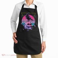 Vaporwave Skull And Crow Retro Aesthetic Pastel Goth Art Apron thumb 2