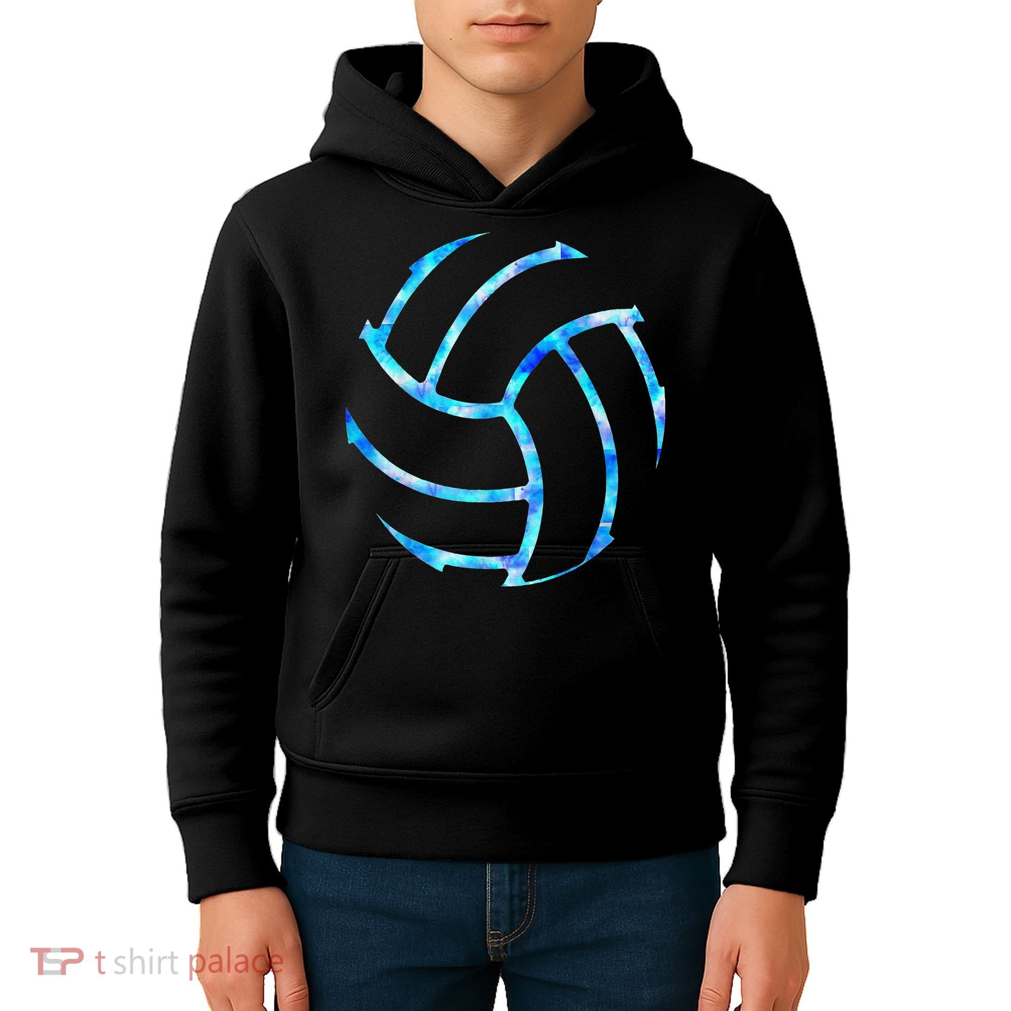 Volleyball Stuff Attire Tie Dye Gift for a Teen  Player Kids Hoodie