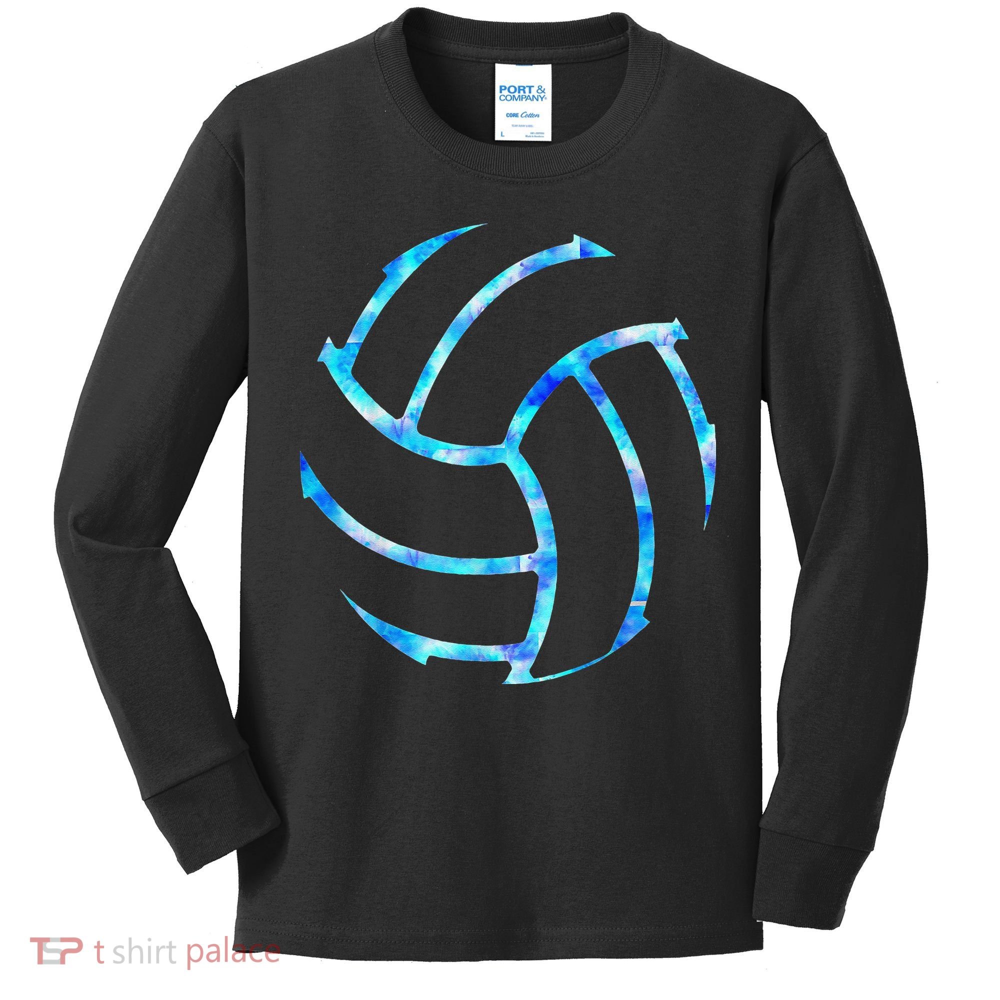 Volleyball Stuff Attire Tie Dye Gift for a Teen  Player Kids Long Sleeve Shirt