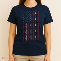 Vintage Submarine American Flag Funny 4th Of July T-Shirt thumb 4