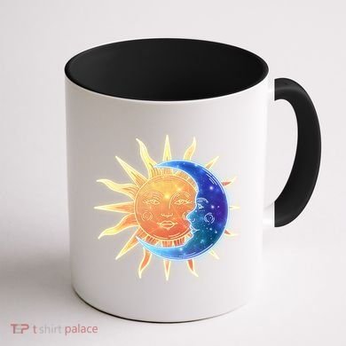 Vintage Sun And Moon Galaxy Coffee Mug back