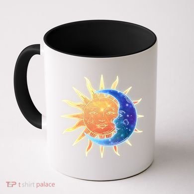 Vintage Sun And Moon Galaxy Coffee Mug