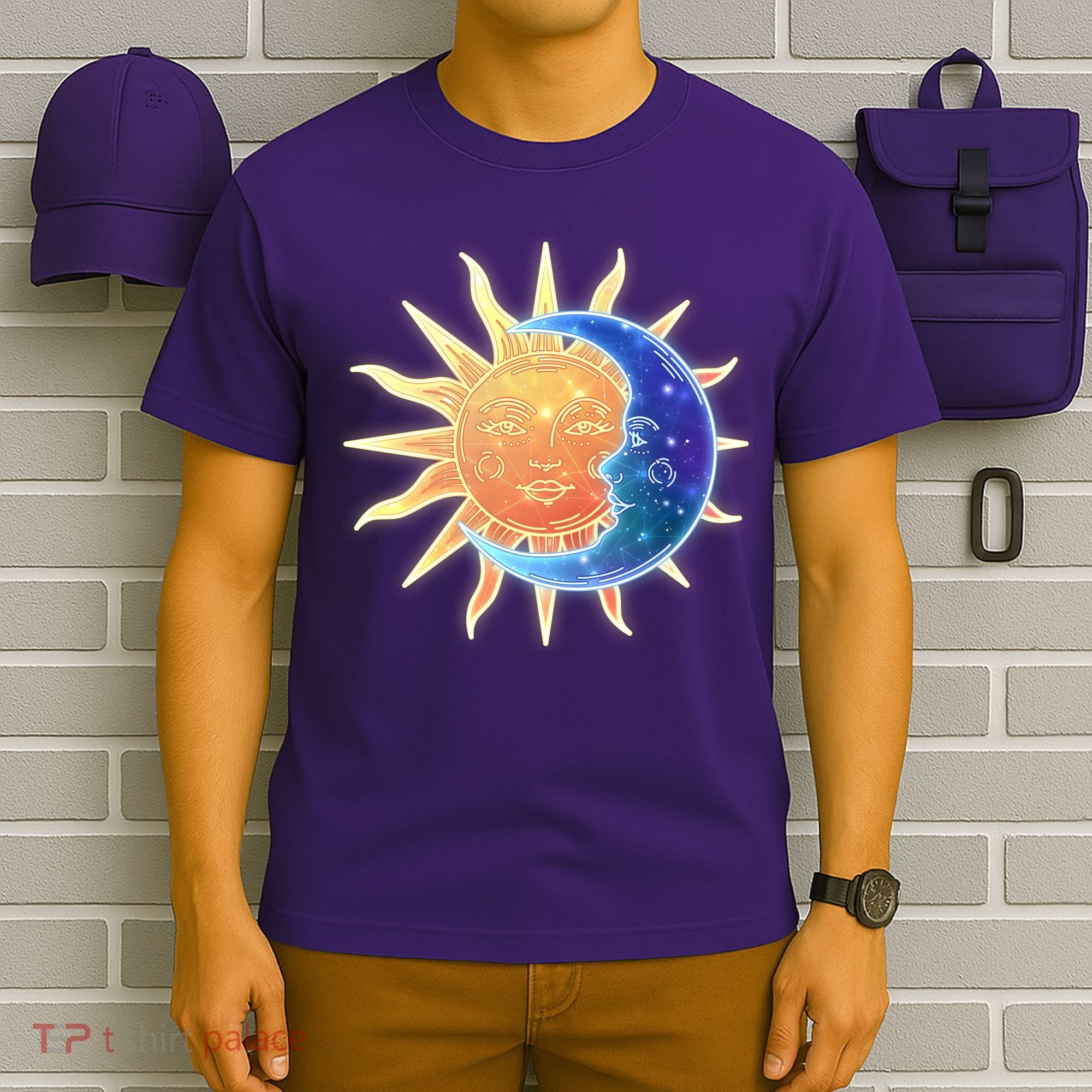 Vintage Sun And Moon Galaxy T-Shirt