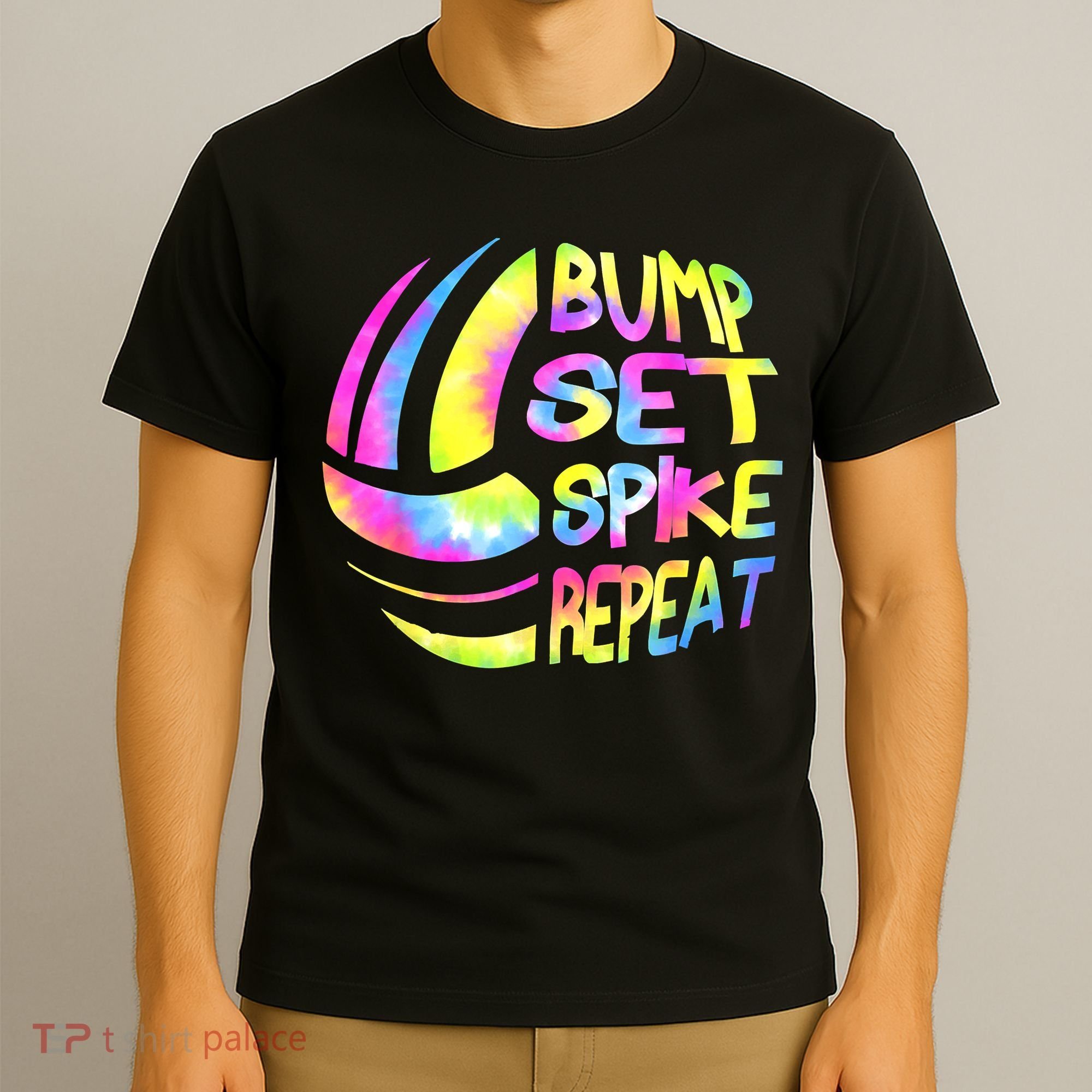 Volleyball Stuff Attire Tie Dye A Teen Girl Player T-Shirt