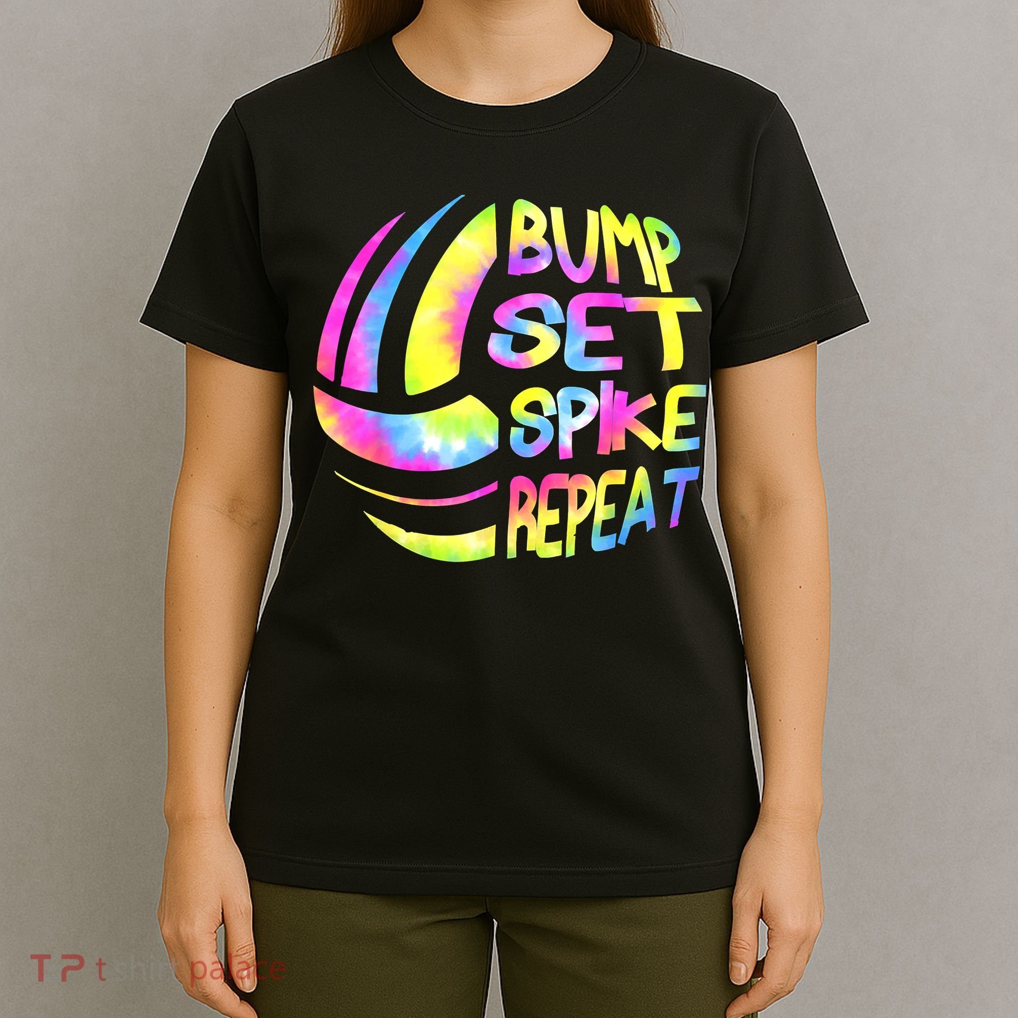 Volleyball Stuff Attire Tie Dye A Teen Girl Player T-Shirt