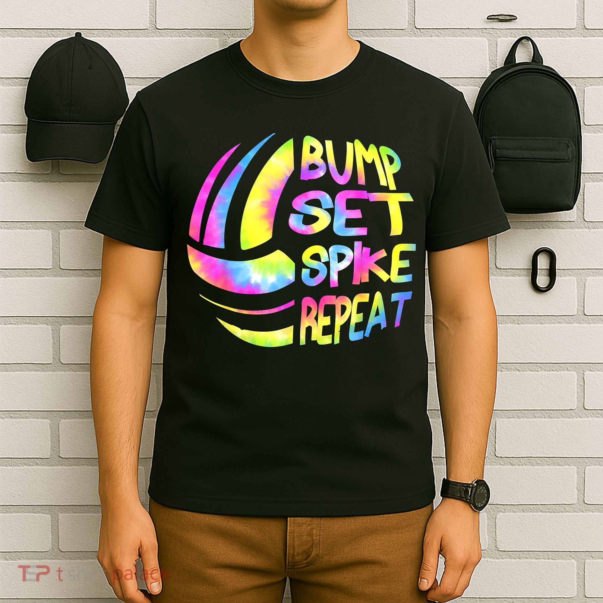 Volleyball Stuff Attire Tie Dye A Teen Girl Player T-Shirt