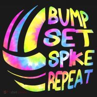 Volleyball Stuff Attire Tie Dye A Teen Girl Player Women's Hoodie thumb 2