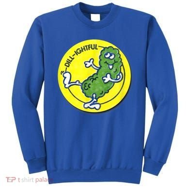 Vintage Scratch And Sniff Sticker Dill Pickle, DillLightful Sweatshirt