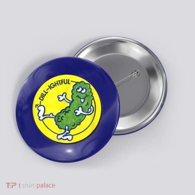 Vintage Scratch And Sniff Sticker Dill Pickle, DillLightful Button