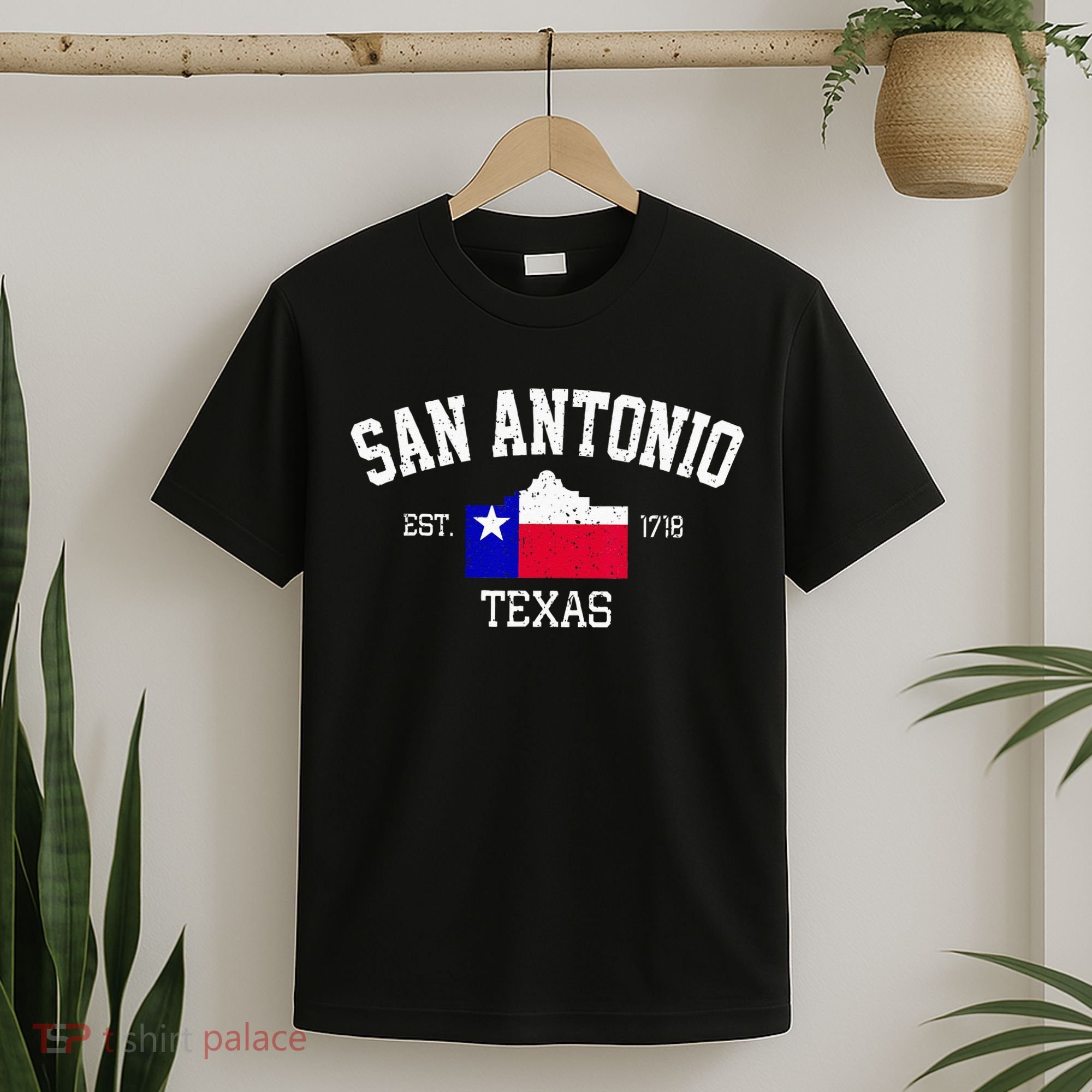 Vintage San Antonio The Alamo Texas Flag T-Shirt