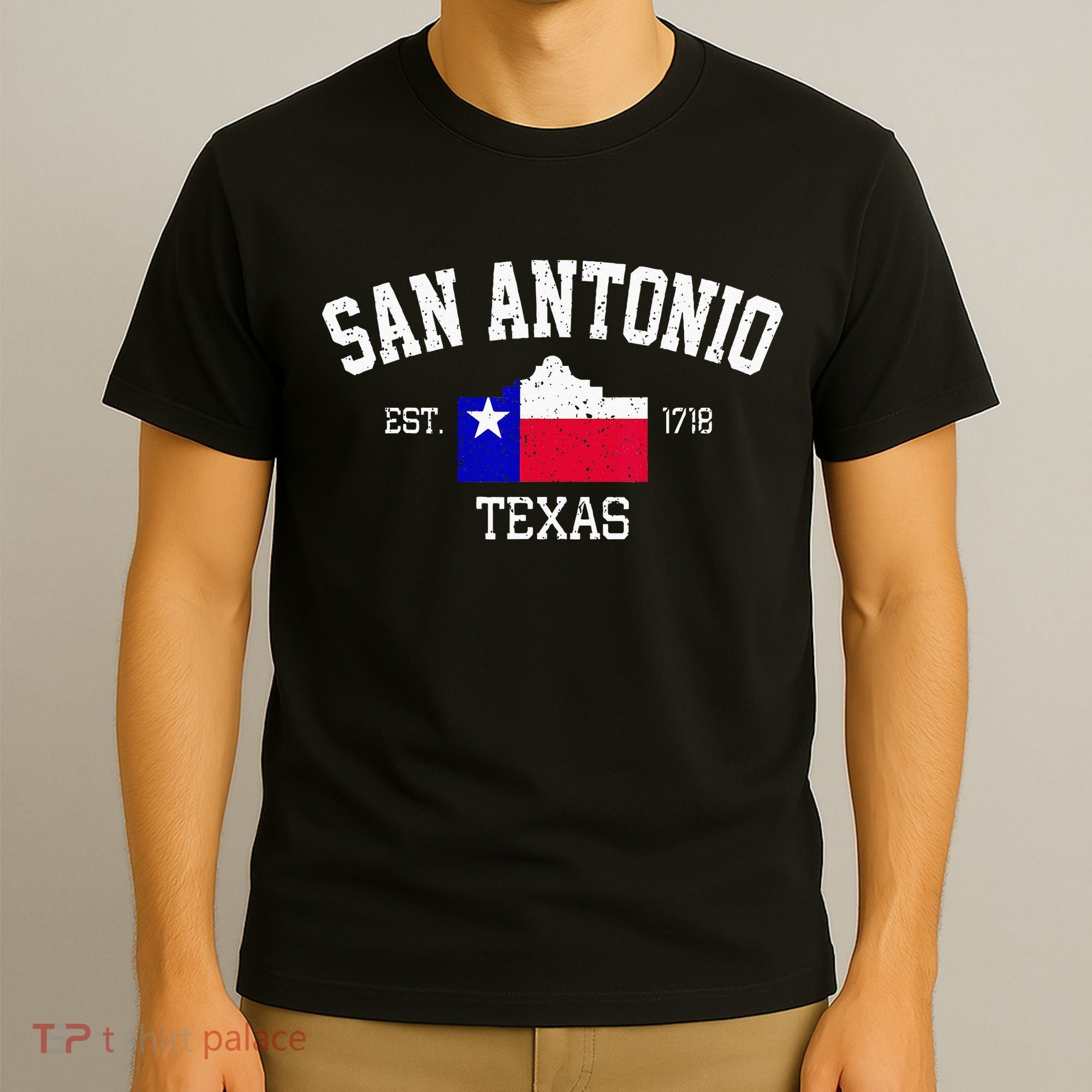 Vintage San Antonio The Alamo Texas Flag T-Shirt