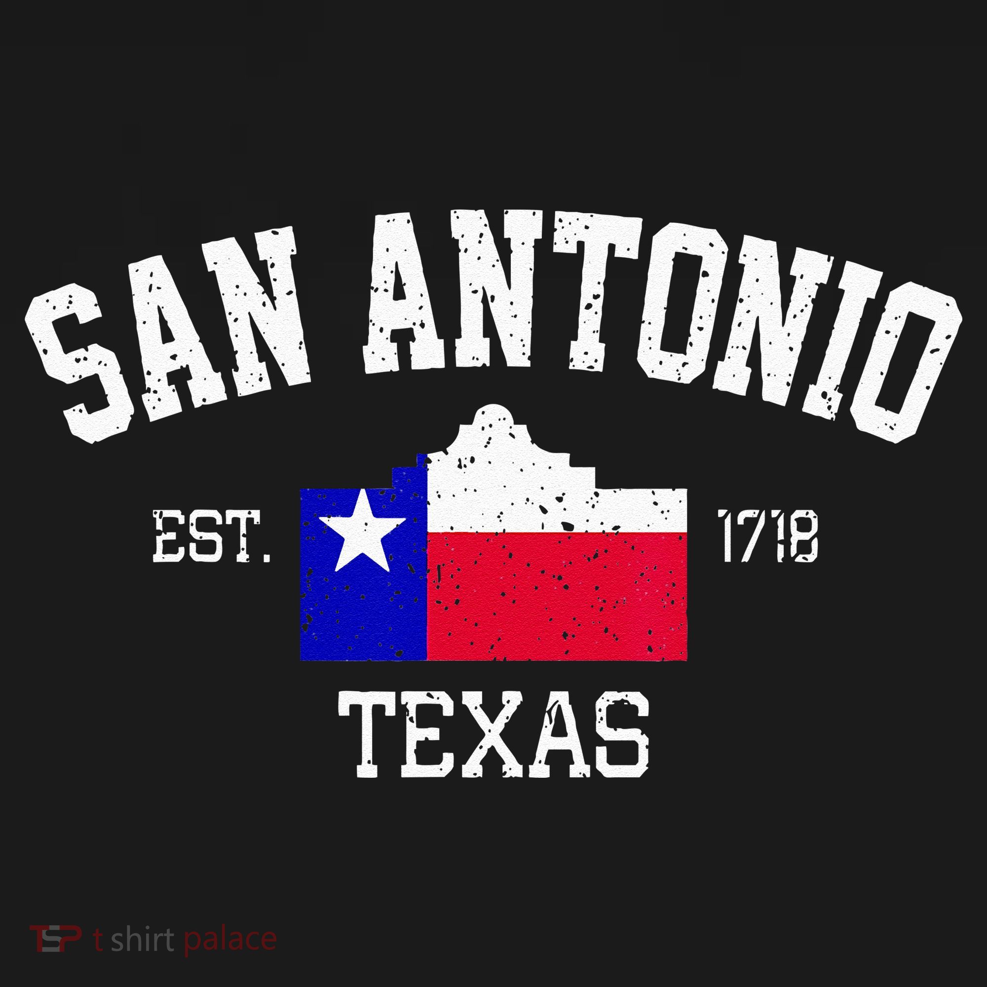 Vintage San Antonio The Alamo Texas Flag T-Shirt