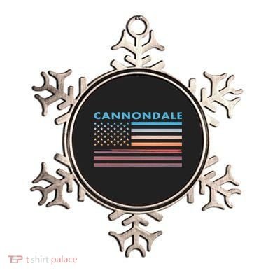 Vintage Sunset American Flag Cannondale Connecticut Ornament