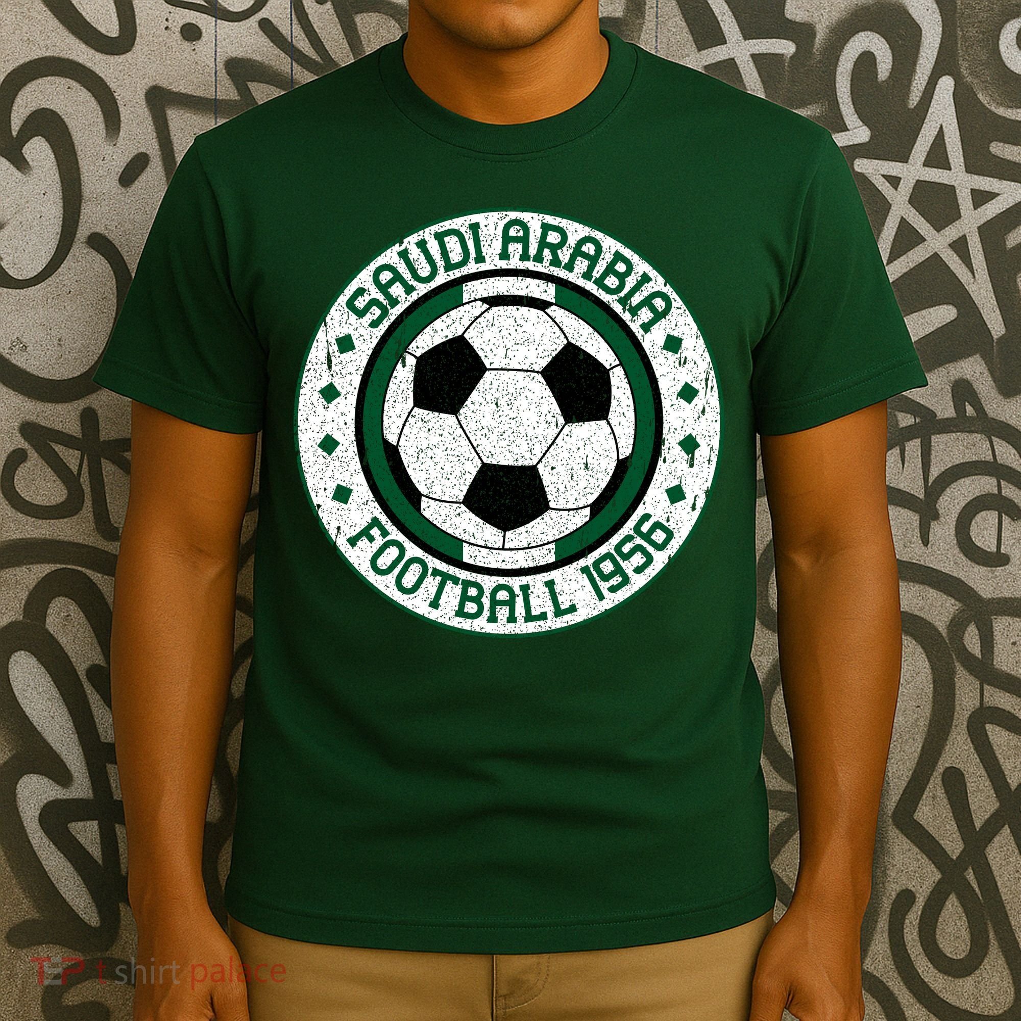 Vintage Saudi Arabia Football Crest 1956 Soccer T-Shirt