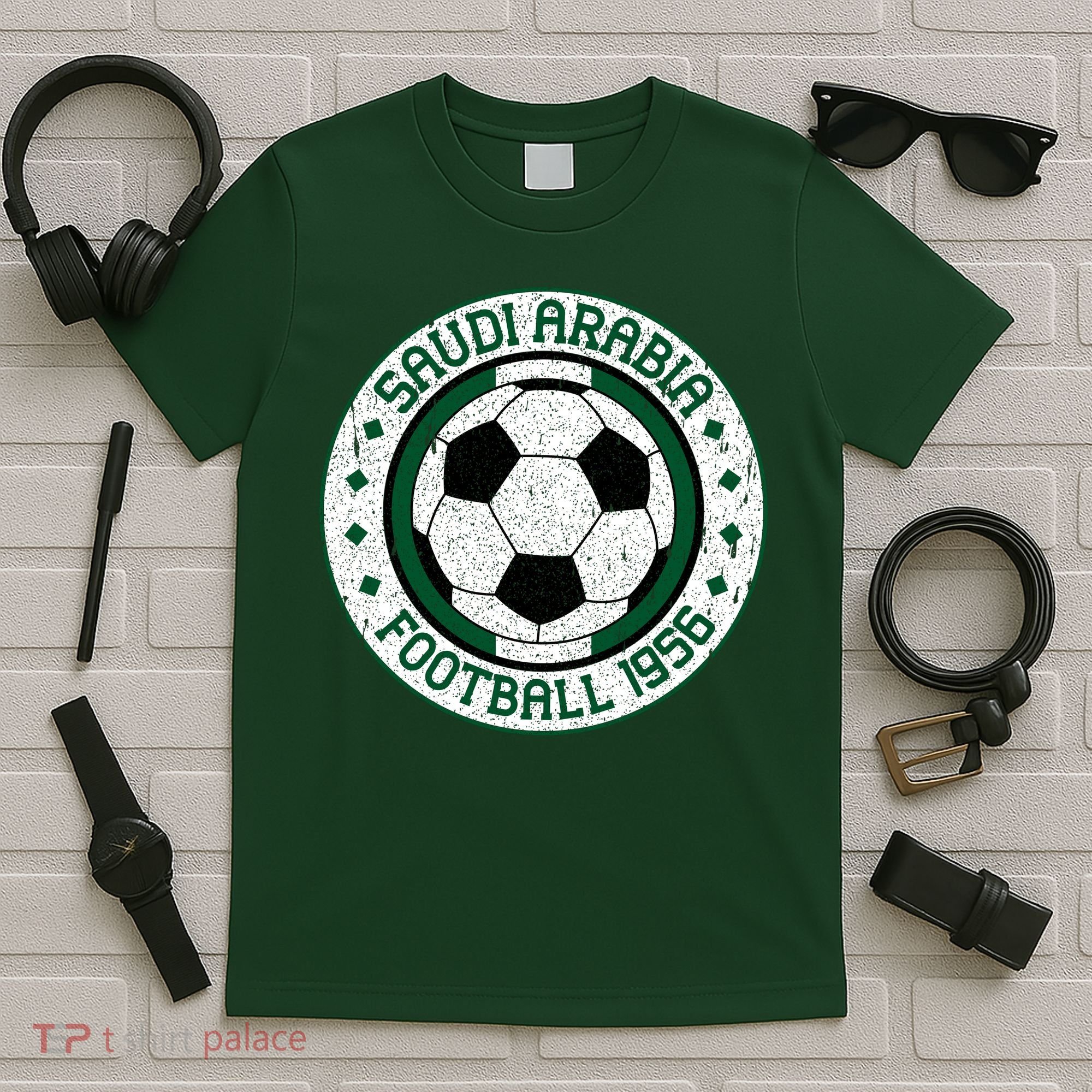 Vintage Saudi Arabia Football Crest 1956 Soccer T-Shirt