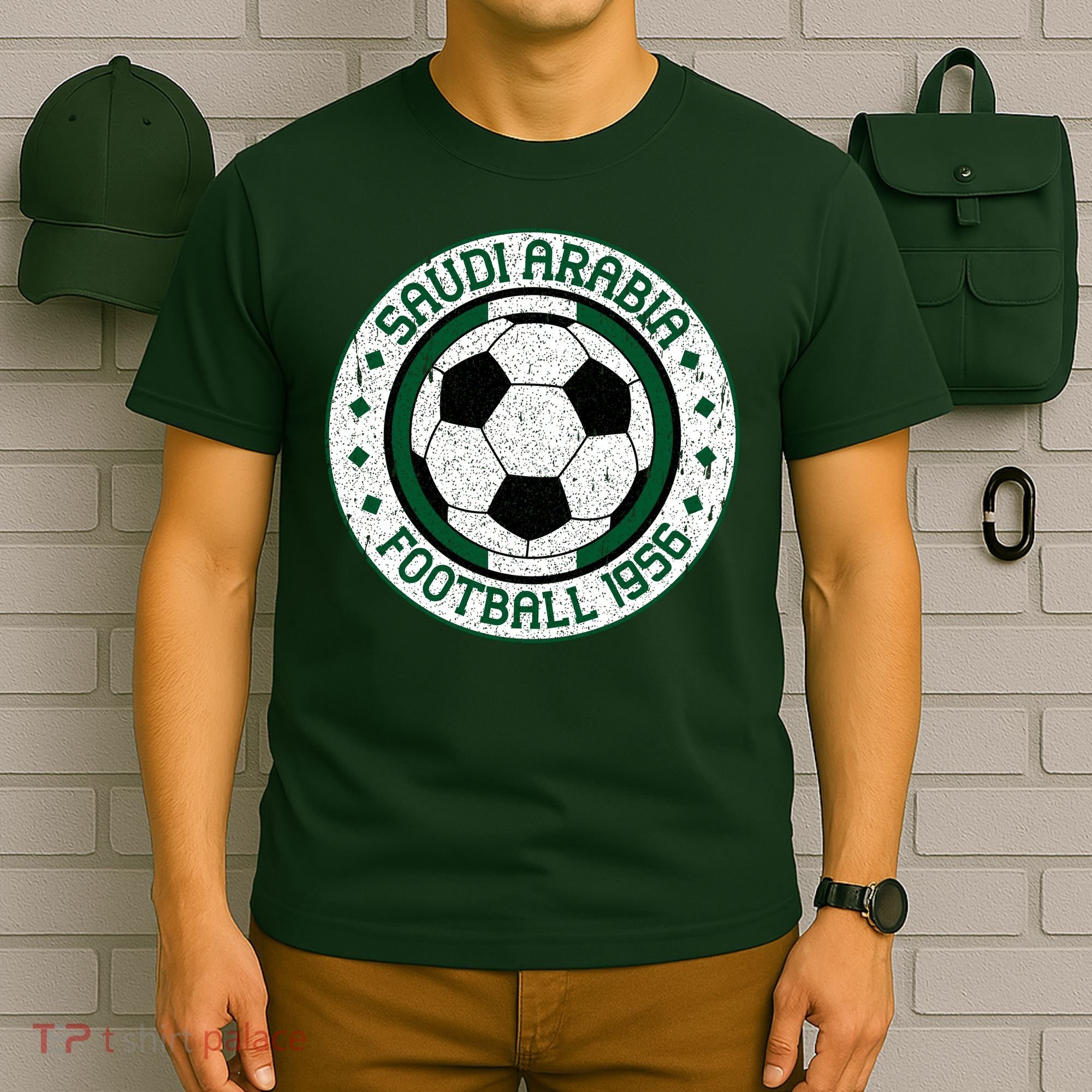 Vintage Saudi Arabia Football Crest 1956 Soccer T-Shirt
